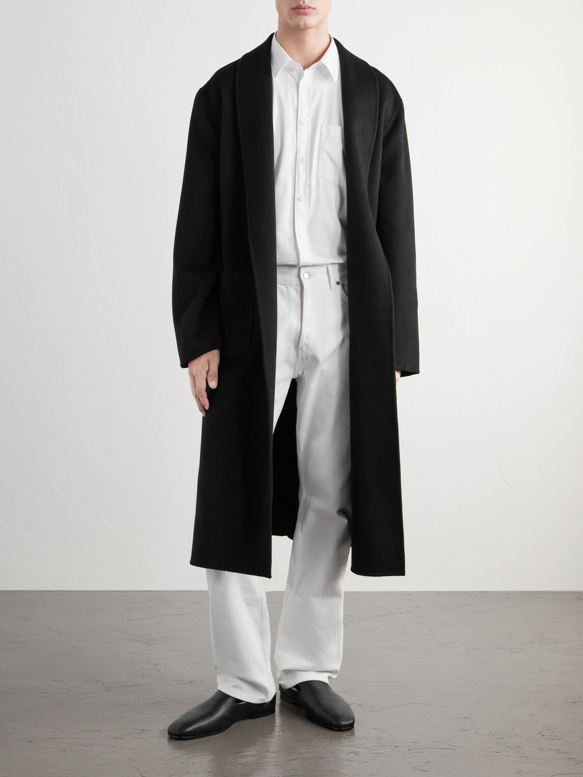 TOTEME - Belted Wool Coat - Black