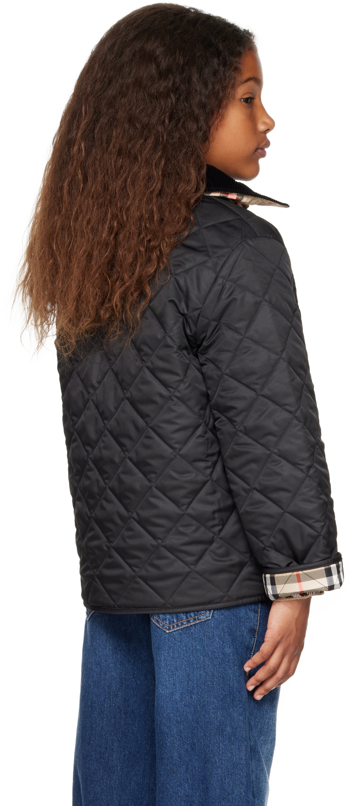 Burberryバーバリーキッズ ブラック キルティングジャケット 6歳 Burberry Kids Black Quilted Jacket Burberry