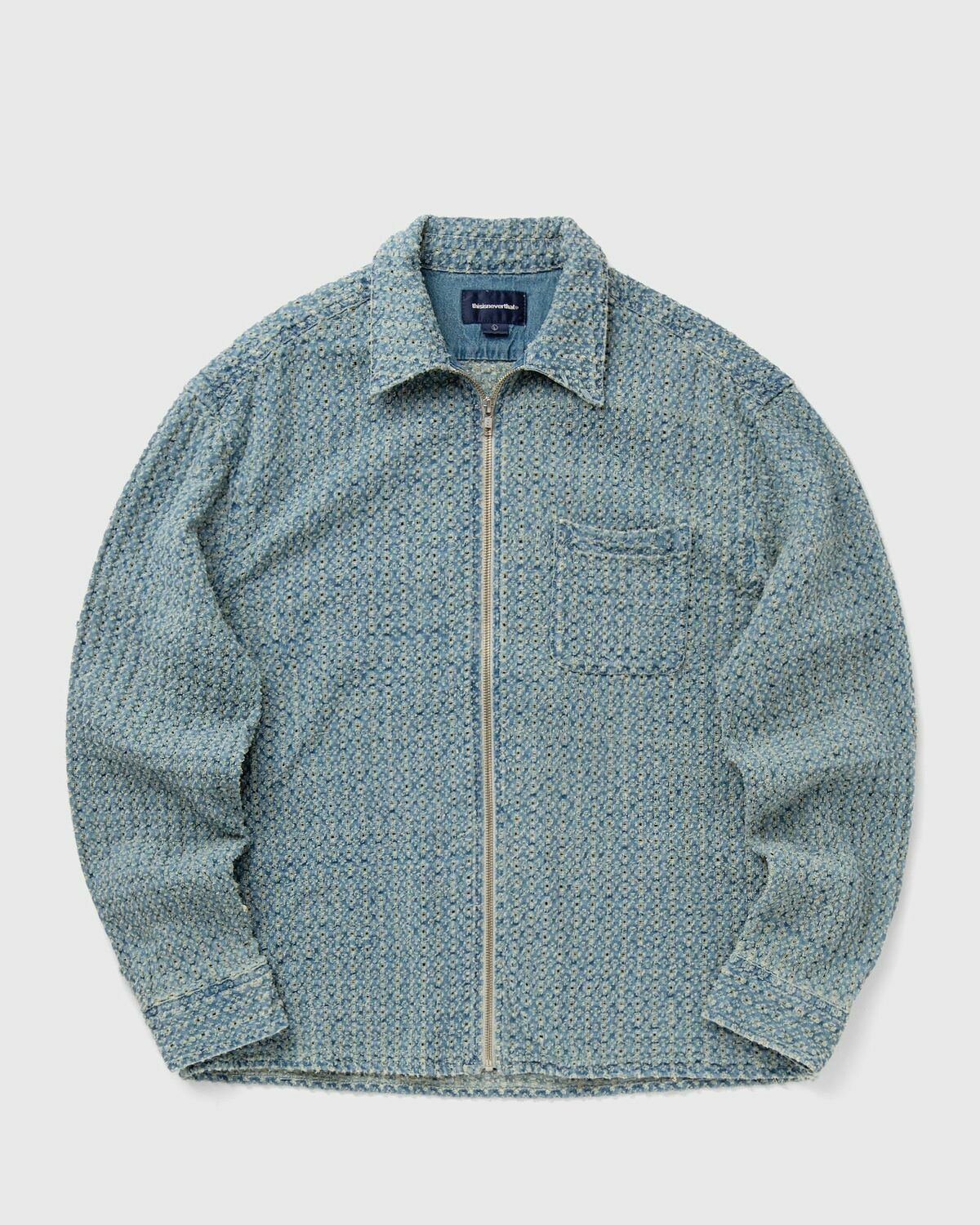 Thisisneverthat Damaged Denim Shirt Blue Overshirts thisisneverthat