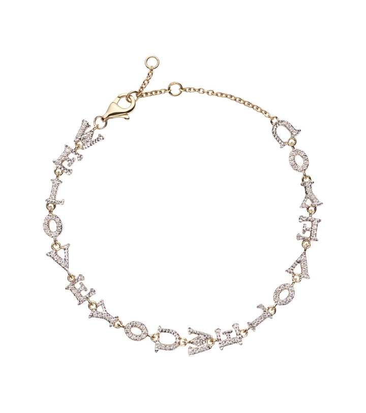 Photo: Yvonne Léon We Love You 9kt gold chain bracelet with diamonds