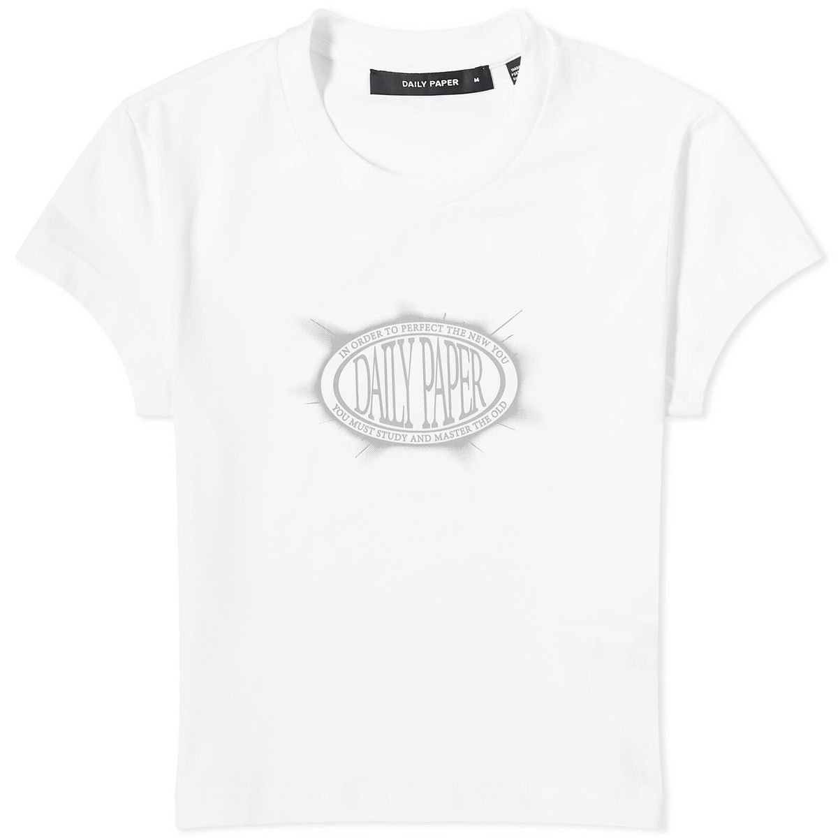 Daily Paper Women's Glow Cropped Short Sleeve T-Shirt in White