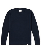 Norse Projects - Waffle-Knit Cotton Sweater - Blue