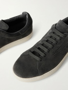 TOM FORD - Warwick Perforated Suede Sneakers - Gray