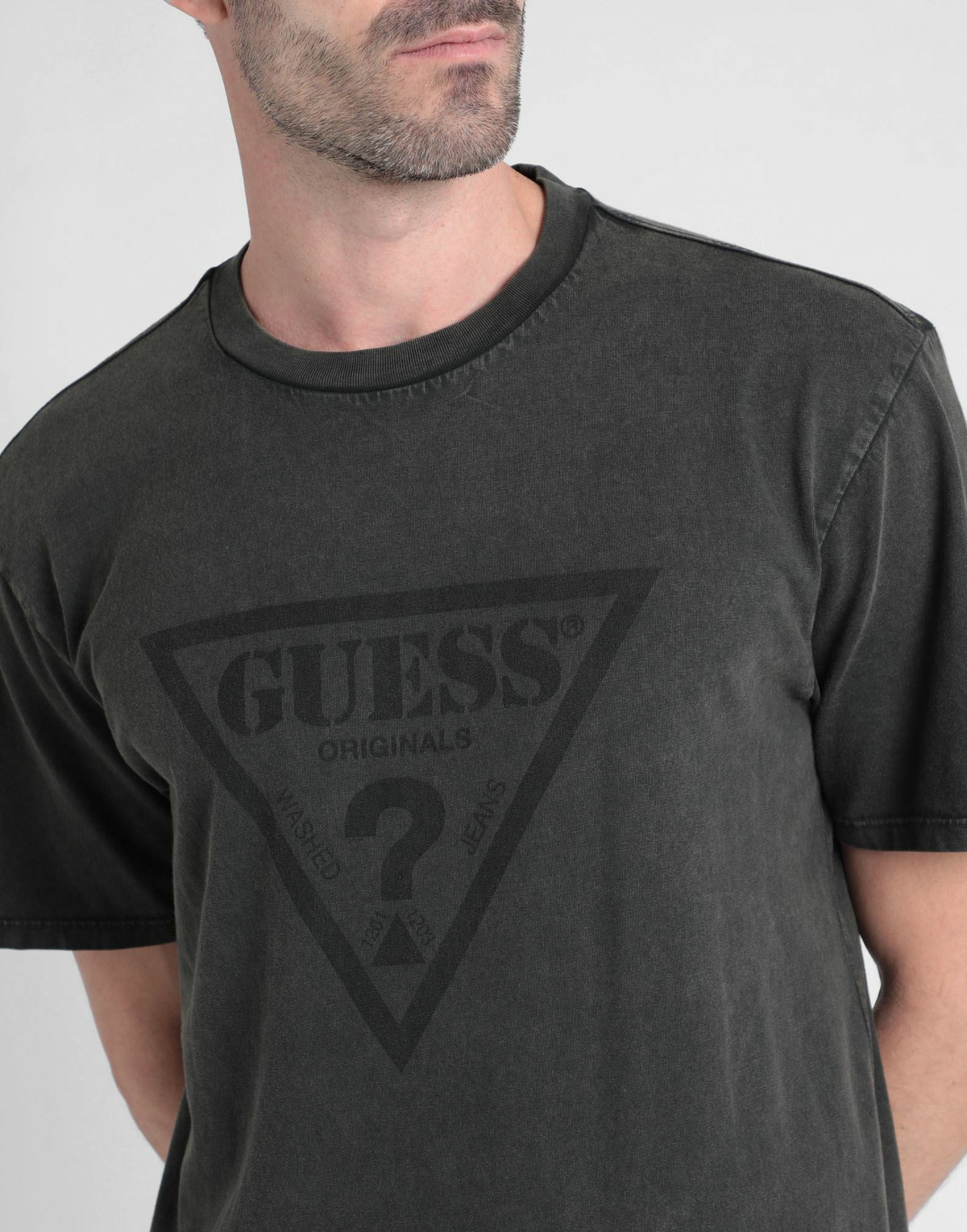 Guess Mens T-shirt Charcoal