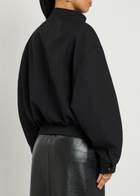 Armarium Salma Panelled Wool Bomber Jacket Black