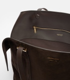 Ferragamo Scarf Large suede tote bag