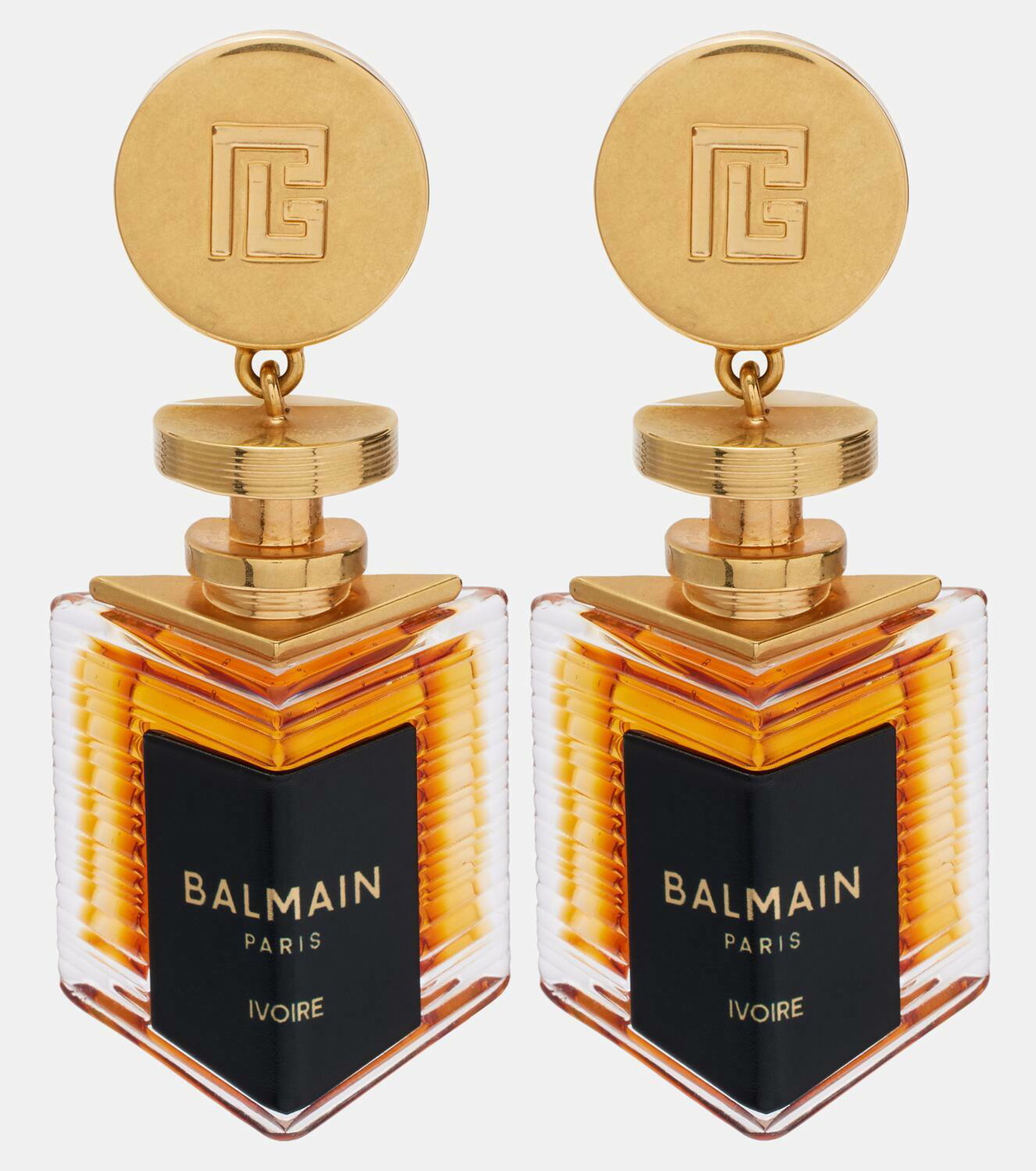 Balmain Perfume PB pendant earrings