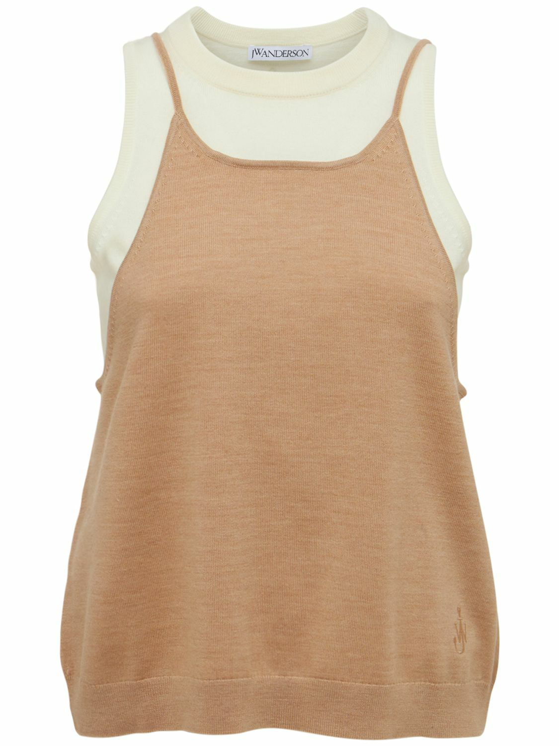 Photo: JW ANDERSON Layered Two-in-one Wool Knit Tank Top
