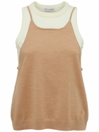 JW ANDERSON Layered Two-in-one Wool Knit Tank Top