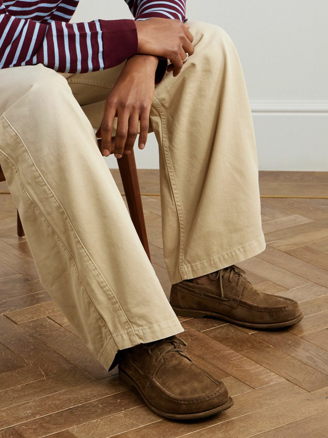 LOEWE - Paula's Ibiza Campo Suede Boat Shoes - Brown