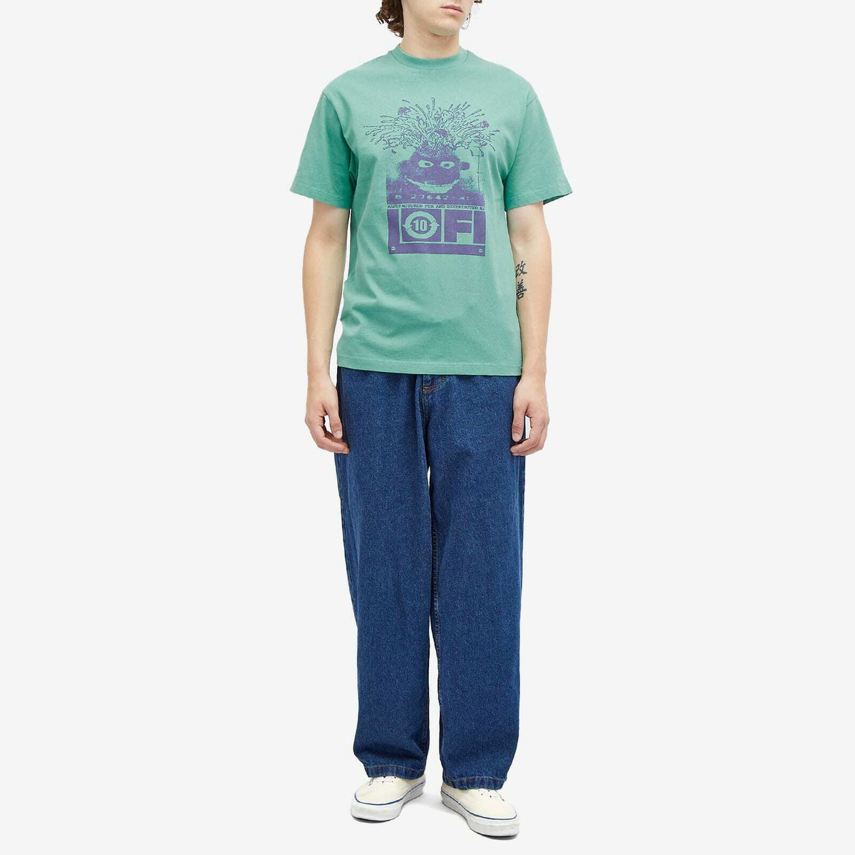 Lo-Fi Men's Grey Matter T-Shirt in Washed Seafoam