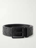 Bottega Veneta - 3.5cm Intrecciato Leather Belt - Black