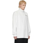 A. A. Spectrum White and Off-White Road Tee Turtleneck