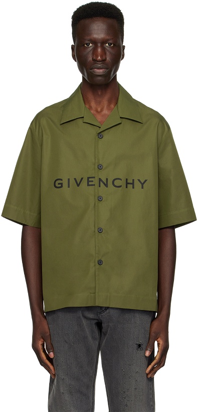 Photo: Givenchy Green Boxy-Fit Shirt