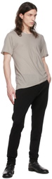 Label Under Construction Grey Cotton T-Shirt