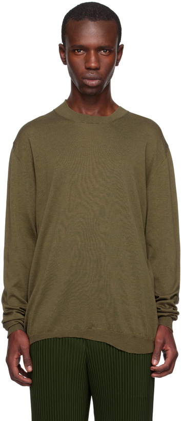 Photo: UMA WANG Khaki & Black Duotone Sweater