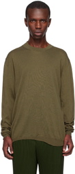UMA WANG Khaki & Black Duotone Sweater