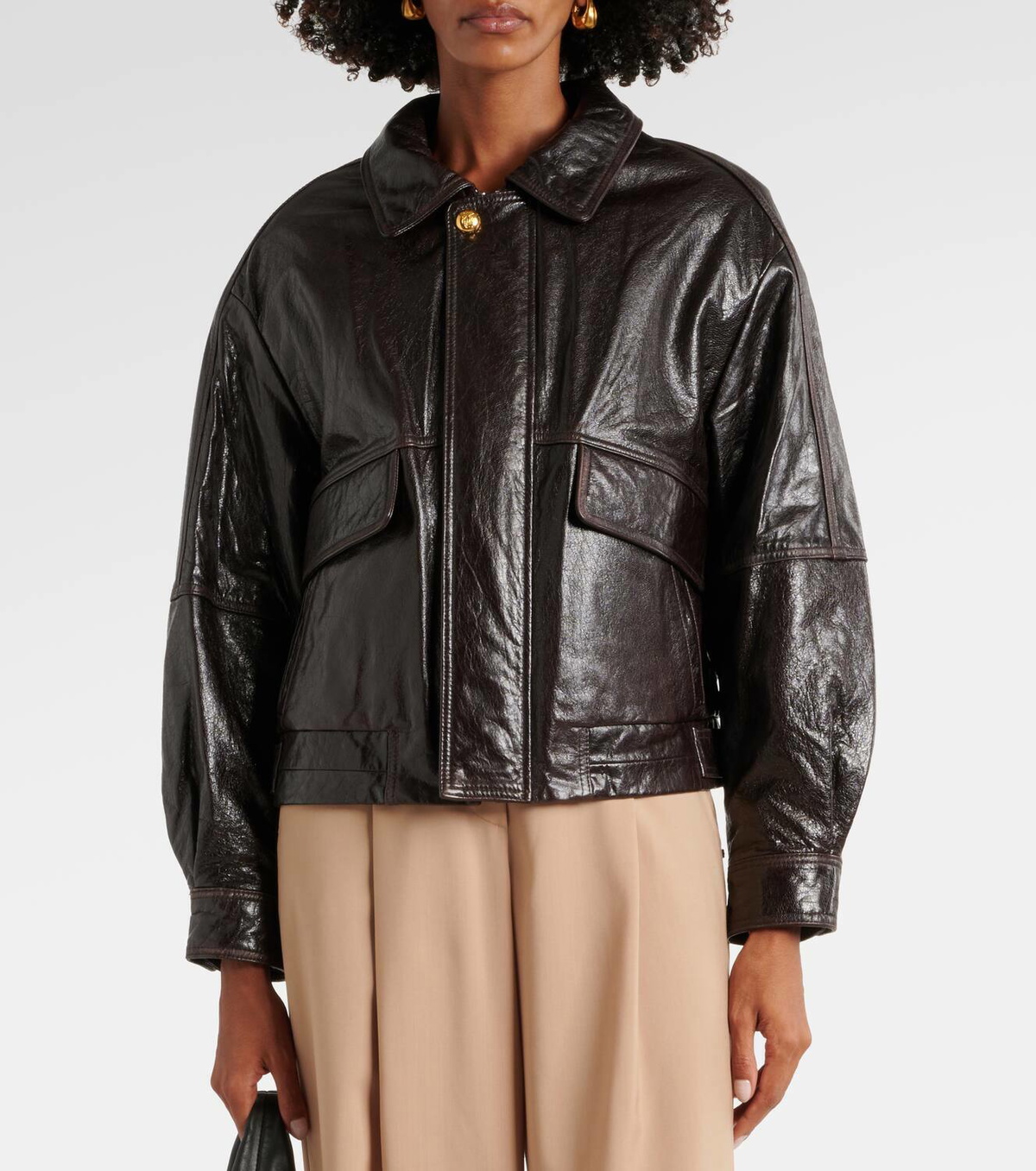 Jacques Wei Leather bomber jacket Jacques Wei