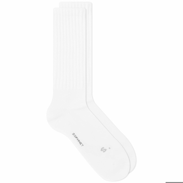 Photo: SOPHNET. Men's Loose Ribbed Socks in White