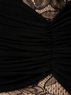 GIAMBATTISTA VALLI - Viscose Jersey Mini Dress W/lace Inserts