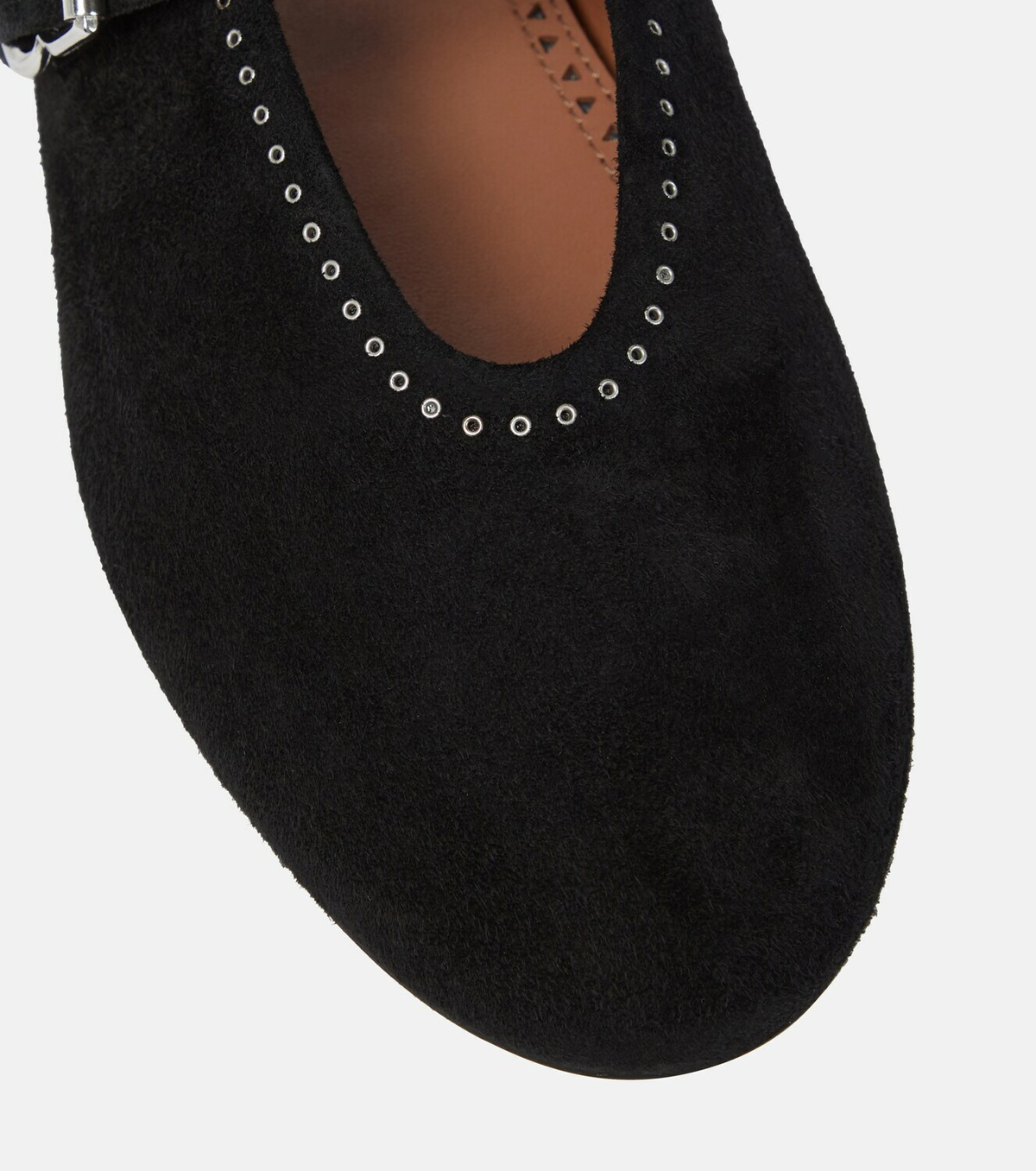 Alaïa Embellished suede ballet flats