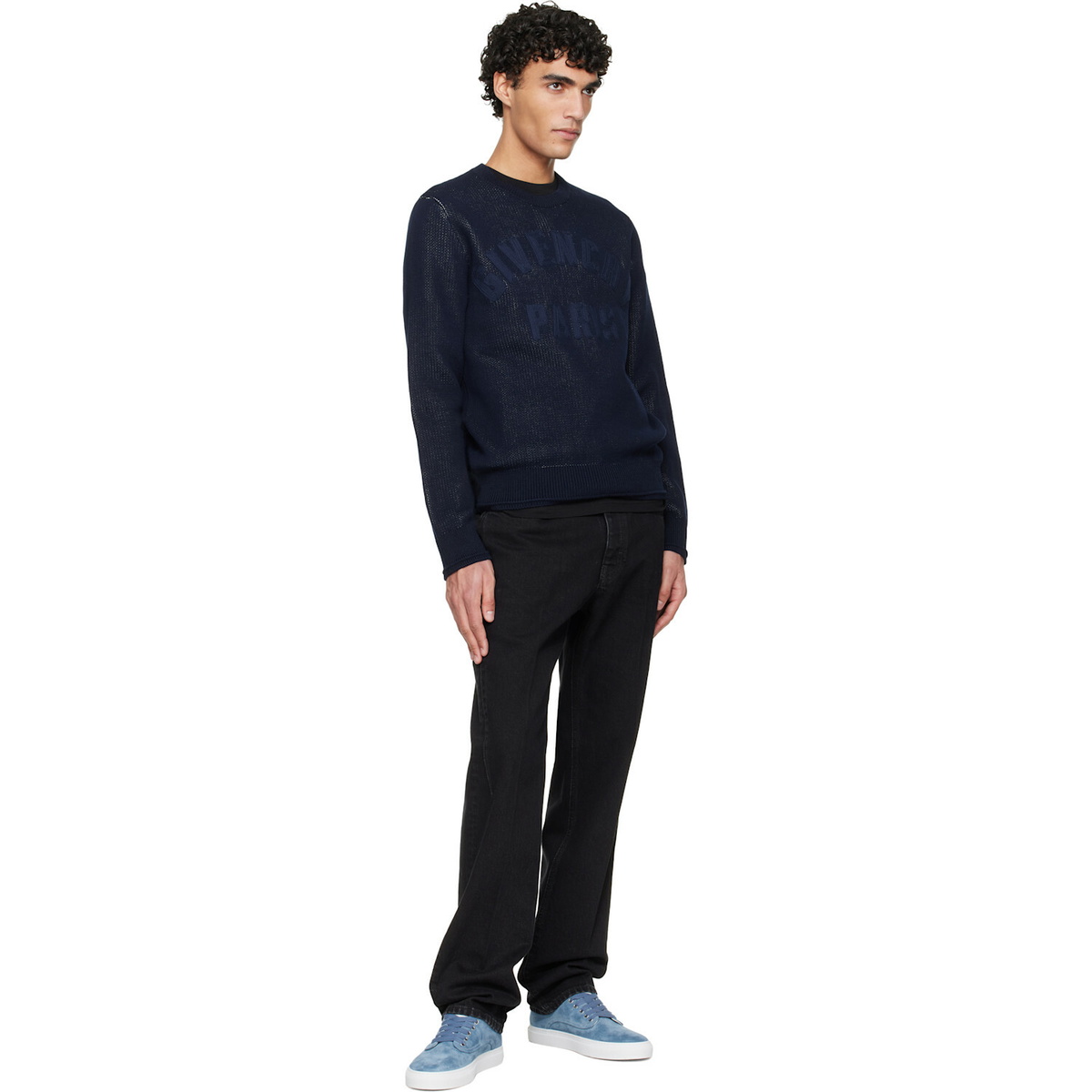 Givenchy Navy Crewneck Sweater