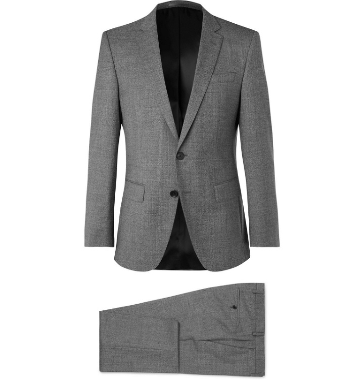 Photo: Hugo Boss - Grey Huge/Genius Slim-Fit Virgin Wool Suit - Gray