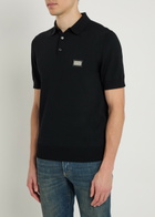 Dolce & Gabbana Wool Polo Shirt Black