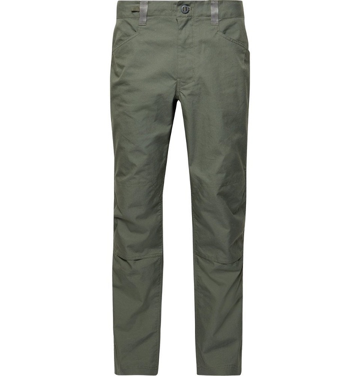 Photo: Patagonia - Gritstone Rock Organic Cotton-Blend Climbing Trousers - Army green