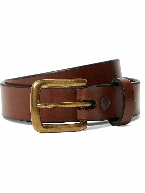 Photo: Sid Mashburn - 2.5cm Brown Leather Belt - Brown