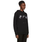 McQ Alexander McQueen Black Skater Swallow Badge Hoodie