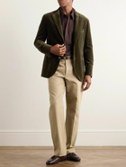 Brioni - Soffio Cotton and Modal-Blend Velvet Blazer - Green