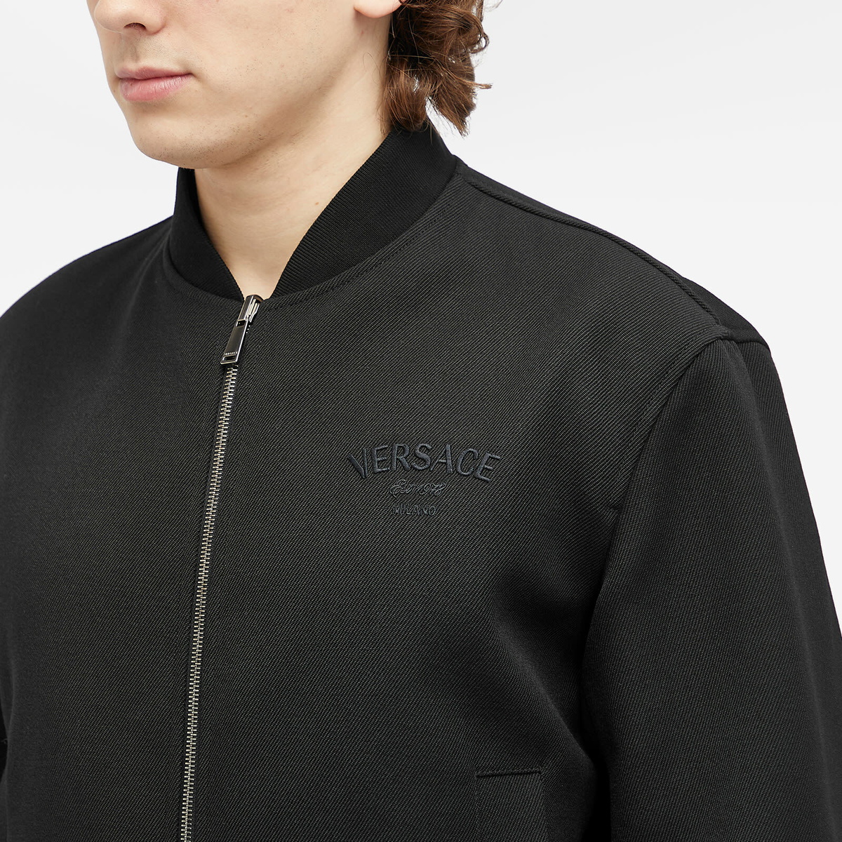 Versace Men's Wild Barocco Print Reversible Jacket in Chestnut
