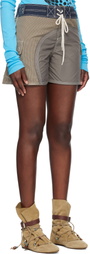 Edward Cuming Gray Half-Moon Swim Shorts