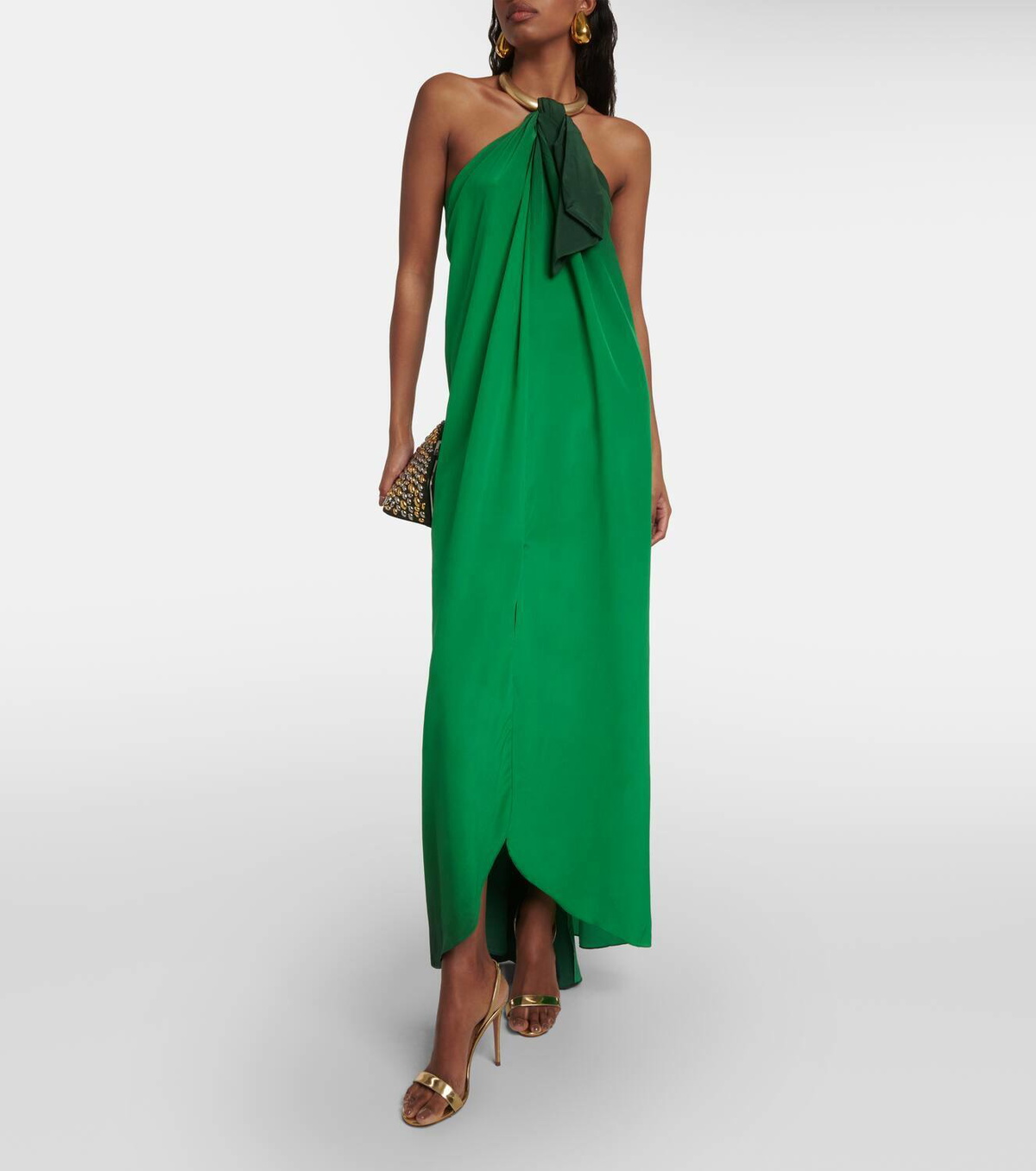 Johanna Ortiz Halterneck silk midi dress Johanna Ortiz