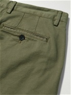 Mr P. - Straight-Leg Garment-Dyed Cotton-Blend Twill Bermuda Shorts - Green