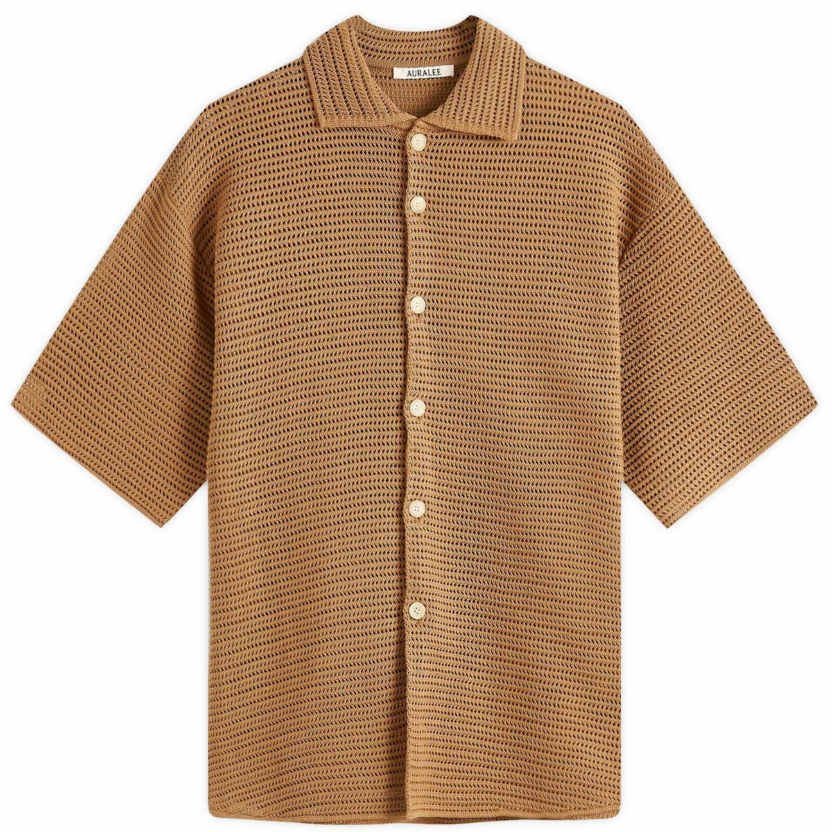 AURALEE Black Skipper Long Sleeve Polo Auralee