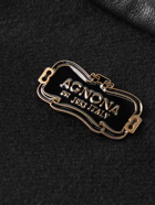 Agnona - Leather-Trimmed Cashmere Gilet - Black