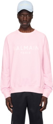 Balmain Pink 'Balmain Paris' Printed Sweatshirt