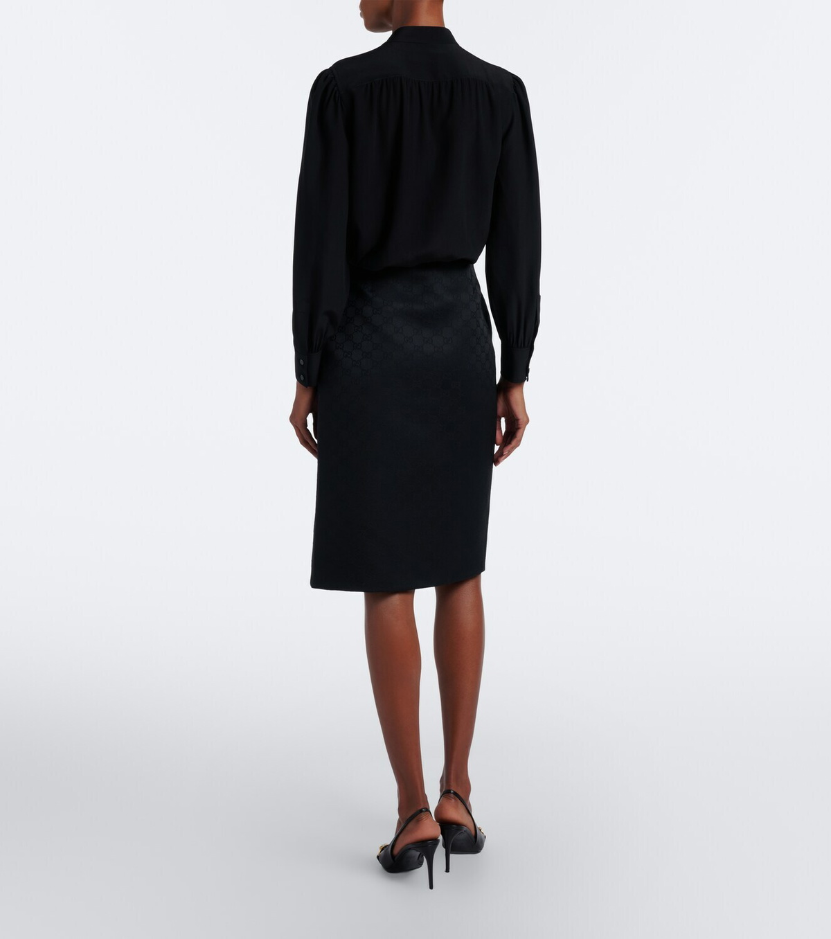 Gucci GG jacquard pencil skirt