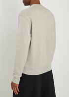 Ami Paris Logo-appliquéd Cotton Sweatshirt Grey