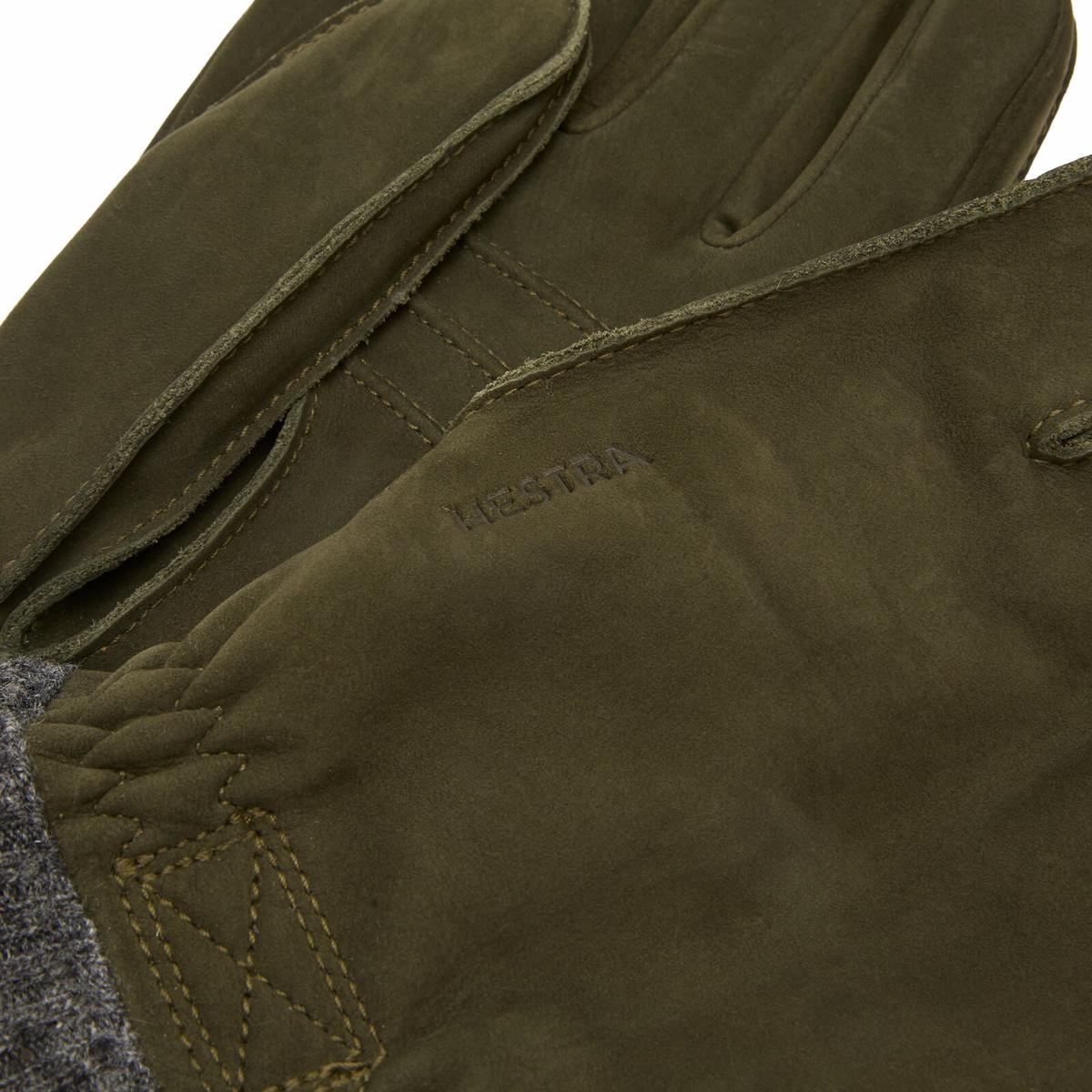 Hestra Men's Joar Nubuck Gloves in Dark Olive