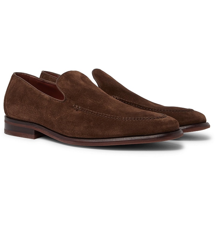 Photo: Loro Piana - City Suede Loafers - Brown