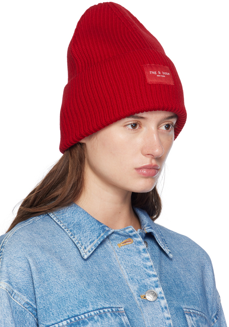 rag & bone Red Blake Beanie