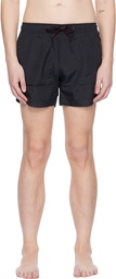 Hugo Black Printed Swim Shorts