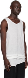 NICOLAS ANDREAS TARALIS White Loose Thread Tank Top