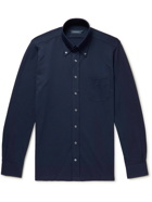 Thom Sweeney - Button-Down Collar Cotton-Piqué Shirt - Blue