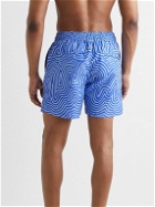 Derek Rose - Straight-Leg Mid-Length Printed Swim Shorts - Blue
