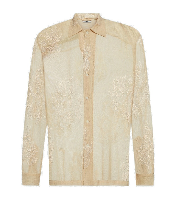 Photo: Bode Moth Veil embroidered cotton mesh shirt