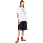 Casablanca White 'Casablanca' Diamond Logo Short Sleeve T-shirt